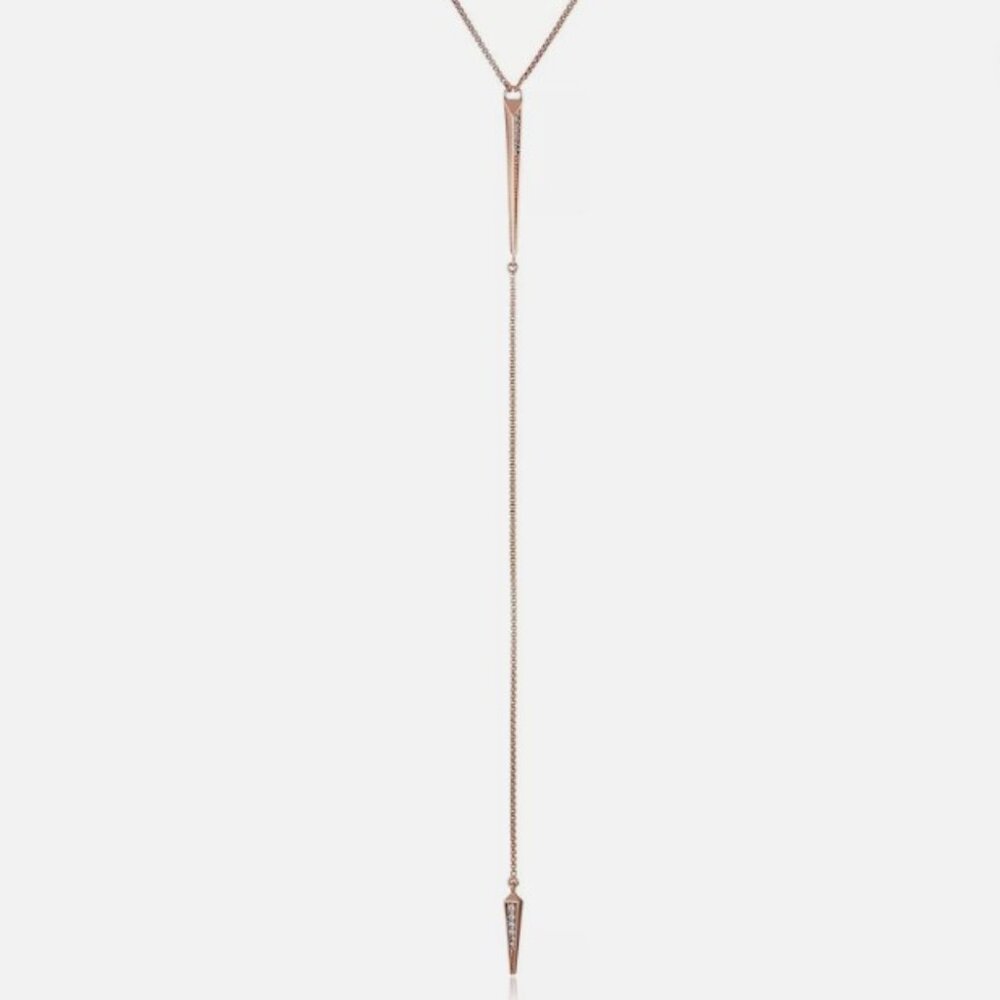 Kendra Scott | Vivian Rose Gold Plated CZ Y Drop Necklace